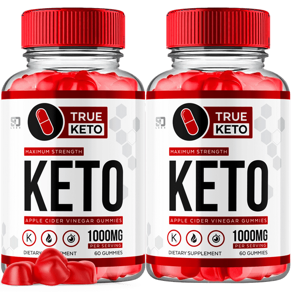 True Keto Gummies Maximum Strength Apple Cider Vinegar Supplement 2 Pack