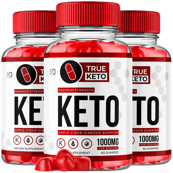 True Keto Gummies Maximum Strength Apple Cider Vinegar Supplement 3 Pack