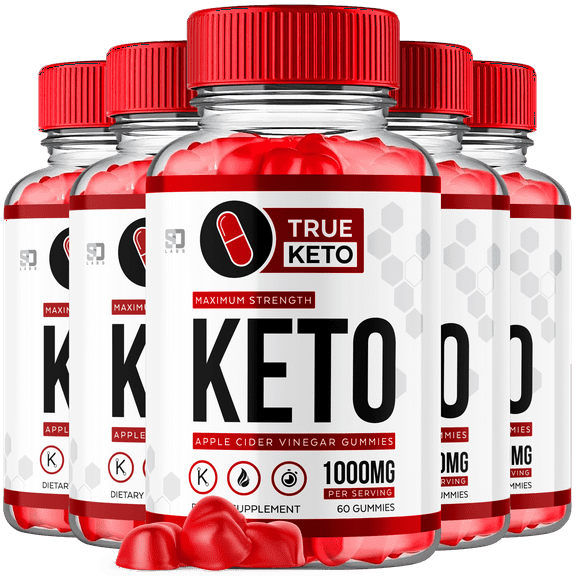 True Keto Gummies Maximum Strength Apple Cider Vinegar Supplement 5 Pack