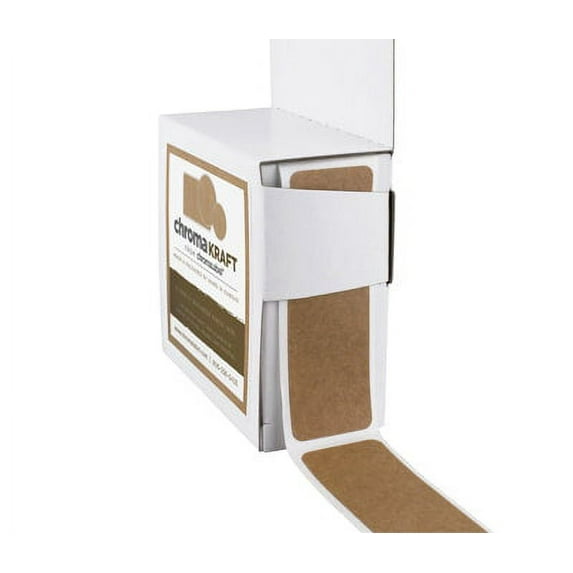 True Kraft Paper Rectangular Labels: 250/Box
