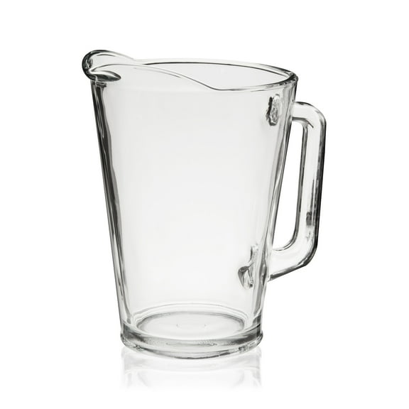 True Large Glass Pitcher for Cocktails, Beer, Iced Tea, Water, Juice, 60oz