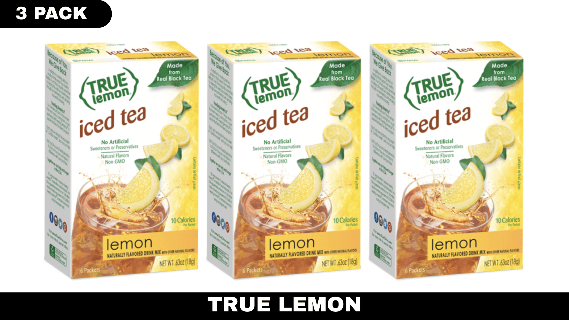 True Lemon True Lemon Lemon Iced Tea Drink Mix, 6 ct – Pack of 3 ...
