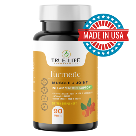 True Life Therapeutics Turmeric Tablet - 1,000mg, Whole-Plant 21% Circumin, Antioxidant, Max Absorption, Joint support