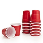 True Lil' Reds Mini Disposable Cups, Shot Glasses Red Cups 1.75oz Set of 20