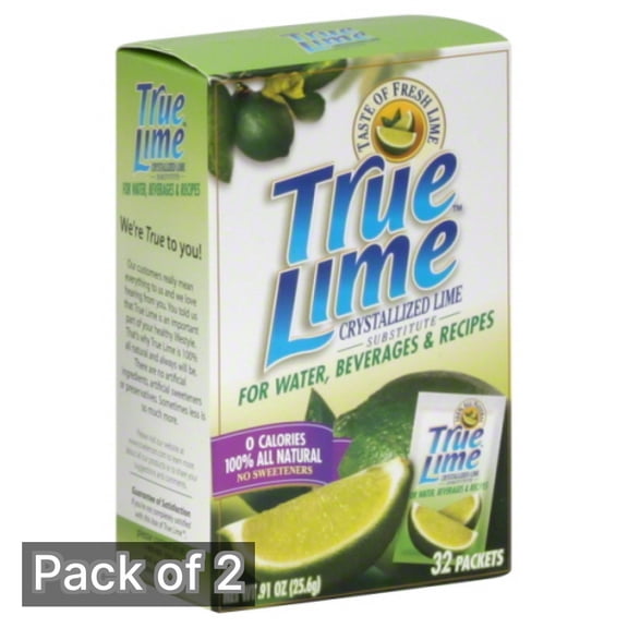 True Lime Drink Mix, 32 Packets (Pack of 2)