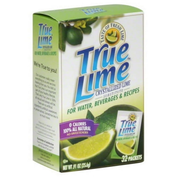 True Lime Drink Mix, 32 Packets (Pack of 8)
