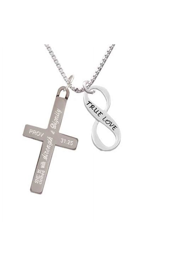 True Love Infinity Sign - Strength and Dignity - Cross Necklace