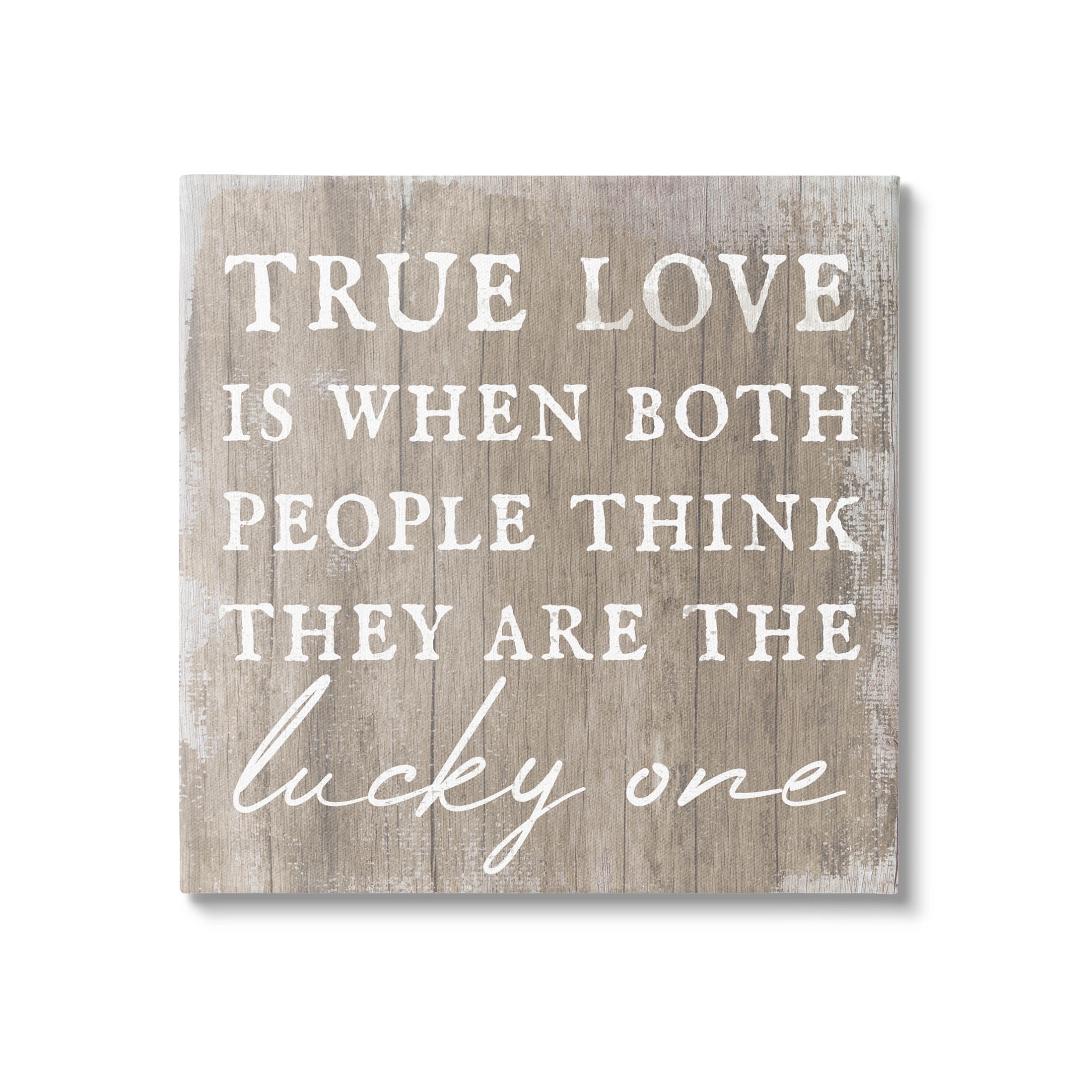 True Love Lucky Ones Quote Canvas Wall Art
