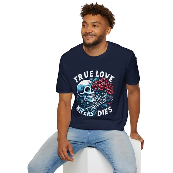 True Love Never Dies Red Roses Unique Unisex Softstyle T-Shirt