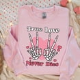 thumbnail image 1 of True Love Never Dies Valentines Sweatshirt, Skeleton Valentine Sweater, eleton Valentine's Shirt, If I Had Feelings Vday Sweater (Sizes:XL; Colors:Light Pink;), 1 of 1