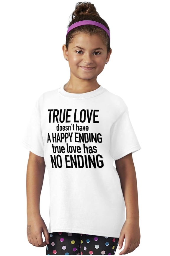 True Love Quote Cute Valentines Day Girls Kids T Shirt Tees Teen Brisco Brands L
