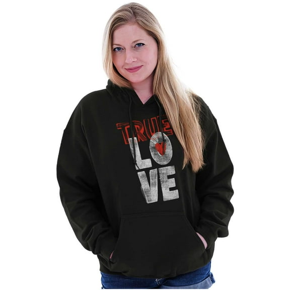 True Love Romantic Valentines Day Hoodie Sweatshirt Women Brisco Brands S