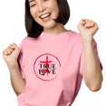 thumbnail image 1 of "True Love The Cross" - Women’s T-shirt (Pink Large), 1 of 4
