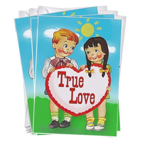 True Love Valentines/Galentines Day Greeting Cards | 1 Pack Single (5x7)