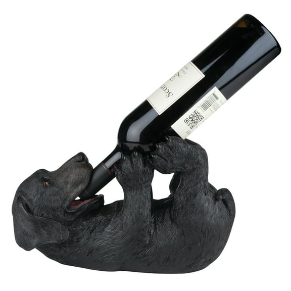 True Lucky Lab Polyresin Wine Bottle Holder, Kitchen Home Decor, Wine Rack