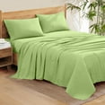 thumbnail image 1 of True Luxury 600 Thread Count Pima Cotton Sheet Set for QUEEN Size ( 60" x 80" ) Mattress Fits 28-30 Inches Fully Elastic Deep Pocket ( Solid, Sage Green ), 1 of 6