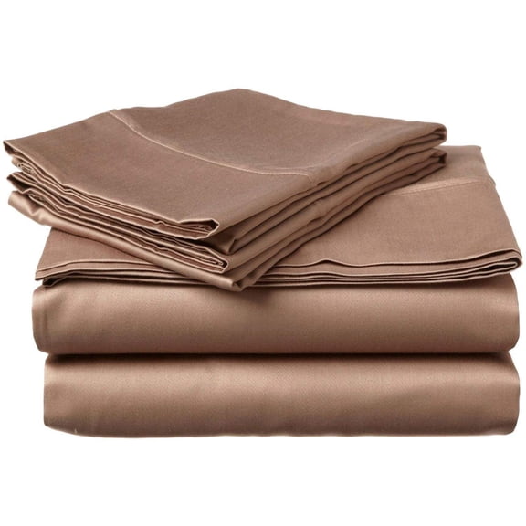 True Luxury Boating Sheet Set- 600-Thread-Count 100% Egyptian Cotton Universal-AFT-Berth Boat Bed Sheet Set Taupe Solid Fits mattresses up to 6” Depth Sheet Set