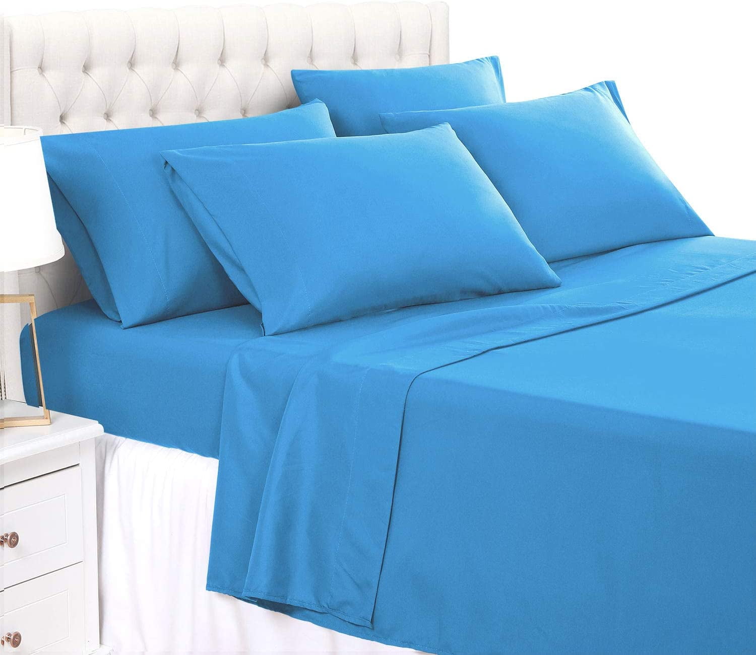 True Luxury Pure Heavy Rich Pima Cotton 4-Piece Bed Sheets Set Full ...