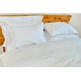 thumbnail image 1 of True Luxury Pure Heavy Rich Pima Cotton 4-Piece Bed Sheets Set Full Size Fits mattresses Upto 7-9” deep Pocket – Sateen Weave (Stripe, White), 1 of 8