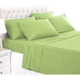 thumbnail image 1 of True Luxury Pure Heavy Rich Pima Cotton 4-Piece Bed Sheets Set King Size Fits mattresses Upto 10-12” deep Pocket – Sateen Weave (Solid, Sage Green), 1 of 8