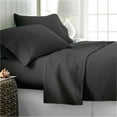 thumbnail image 1 of True Luxury Pure Heavy Rich Pima Cotton 4-Piece Bed Sheets Set King Size Fits mattresses Upto 7-9” deep Pocket – Sateen Weave (Solid, Grey), 1 of 8