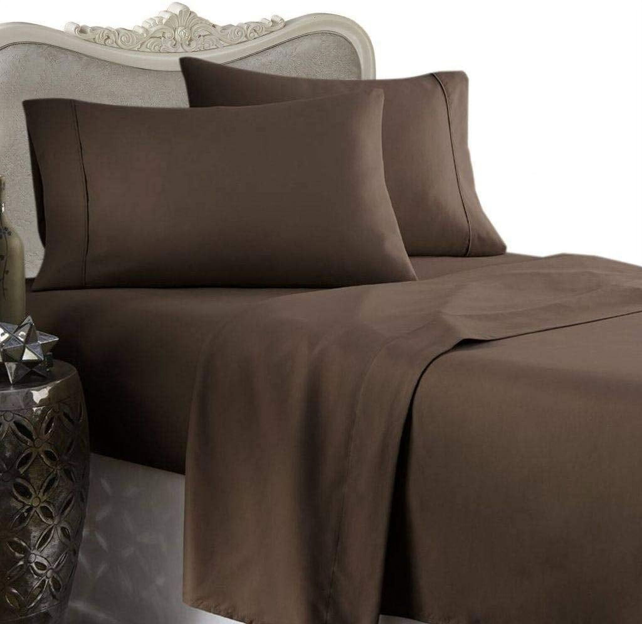 True Luxury Pure Heavy Rich Pima Cotton 4Piece Bed Sheets Set Queen