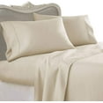 thumbnail image 1 of True Luxury Pure Heavy Rich Pima Cotton 6-Piece Bed Sheets Set Queen Size Fits mattresses Upto 15-18” deep Pocket – Sateen Weave (Solid, Beige), 1 of 8