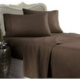 thumbnail image 1 of True Luxury Pure Heavy Rich Pima Cotton 6-Piece Bed Sheets Set Queen Size Fits mattresses Upto 21-24” deep Pocket – Sateen Weave (Solid, Chocolate), 1 of 8