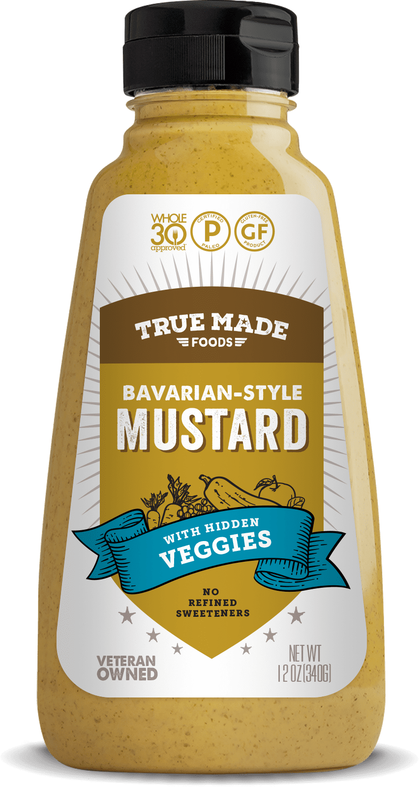 True Made Foods Bavarian Style Mustard, 12 oz