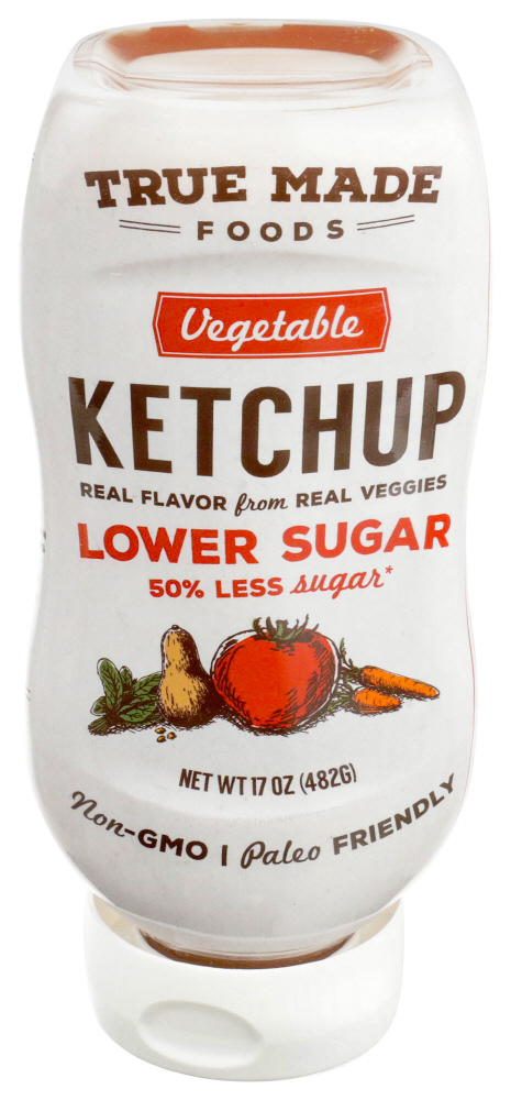 True Made Foods Less Sugar Low Sugar Vegetable Ketchup, 17 oz - image 1 of 7