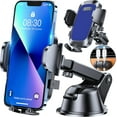 thumbnail image 1 of [True Military-Grade] Car Phone Holder【2024 Stronger Suction & Clip】 Universal Cell Phone Holder for Car Mount for Dashboard Windshield Air Vent for iPhone 15 14 13 Pro Max Samsung,Sapphire Blue, 1 of 14