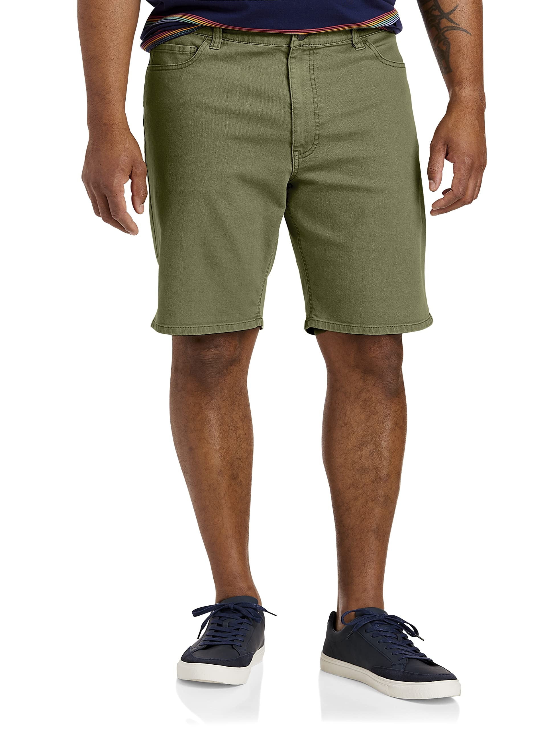 True Nation by DXL Men's Big & Tall 5-Pocket Sunwashed Shorts