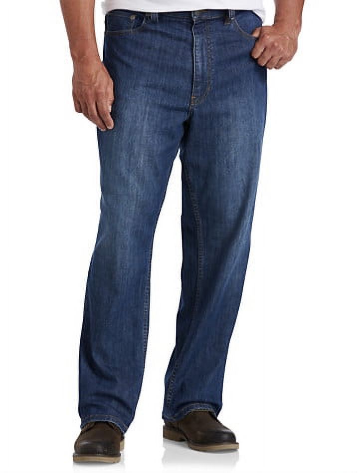 True Nation Basic Blue Relaxed-Fit Stretch Jeans - Walmart.com