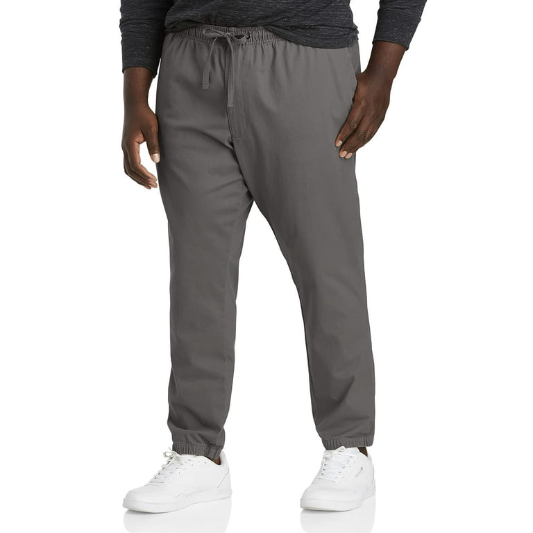 True Nation by DXL Big and Tall Twill Joggers Grey 6XL 30 Walmart