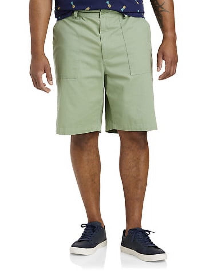 True Nation by DXL Men's Big & Tall Camp Shorts, Green Bay Olive
