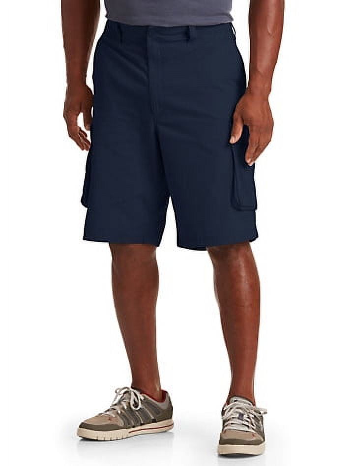 True Nation by DXL Men's Big & Tall Stretch Ripstop Cargo Shorts, Navy, 48  Waist