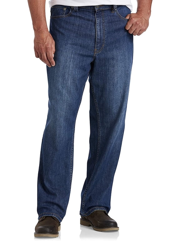 Relaxed-Fit Stretch Jeans Basic Blue Wash 44 x 32