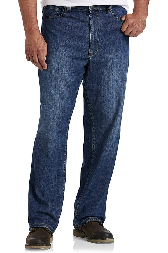 Relaxed-Fit Stretch Jeans Basic Blue Wash 48 x 32