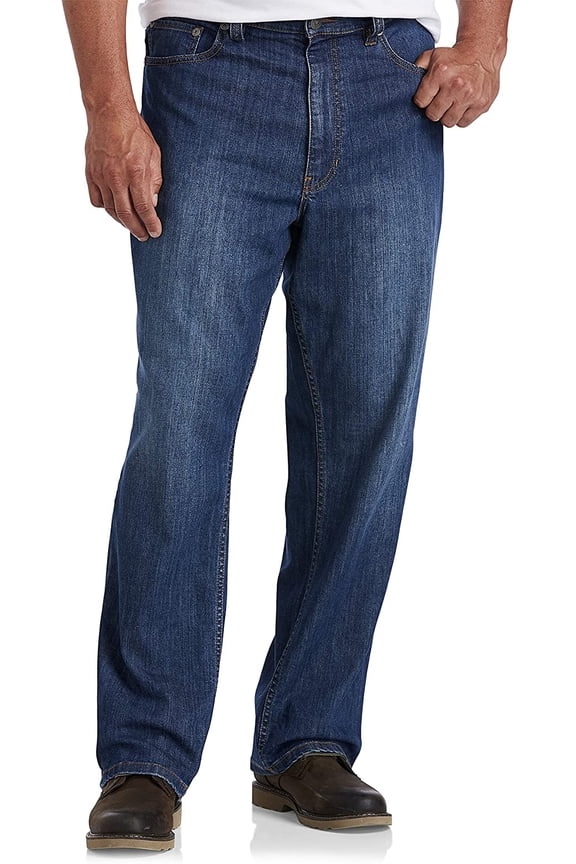 Relaxed-Fit Stretch Jeans Basic Blue Wash 52 x 30