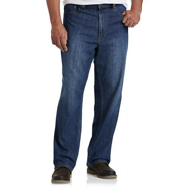 True Nation by DXL Men's Big and Tall Basic Blue Relaxed-Fit Stretch ...