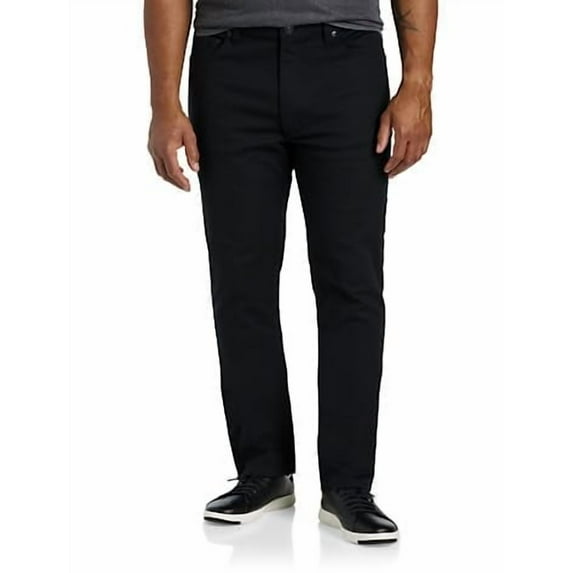 Black Eco Tapered-Fit Stretch Jeans Black 42 x 32