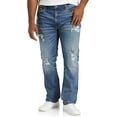 thumbnail image 1 of Damaged Blue Tapered-Fit Destructed Jeans Damaged Blue 46 x 28, 1 of 8