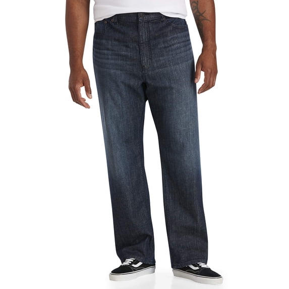 Loose-Fit Stretch Dark Wash Jeans Darkwash 54 x 28