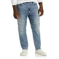thumbnail image 1 of True Nation by DXL Men's Big and Tall Bleach Boys Moto Tapered-Fit Jeans Bleach Boys 48 x 28, 1 of 5
