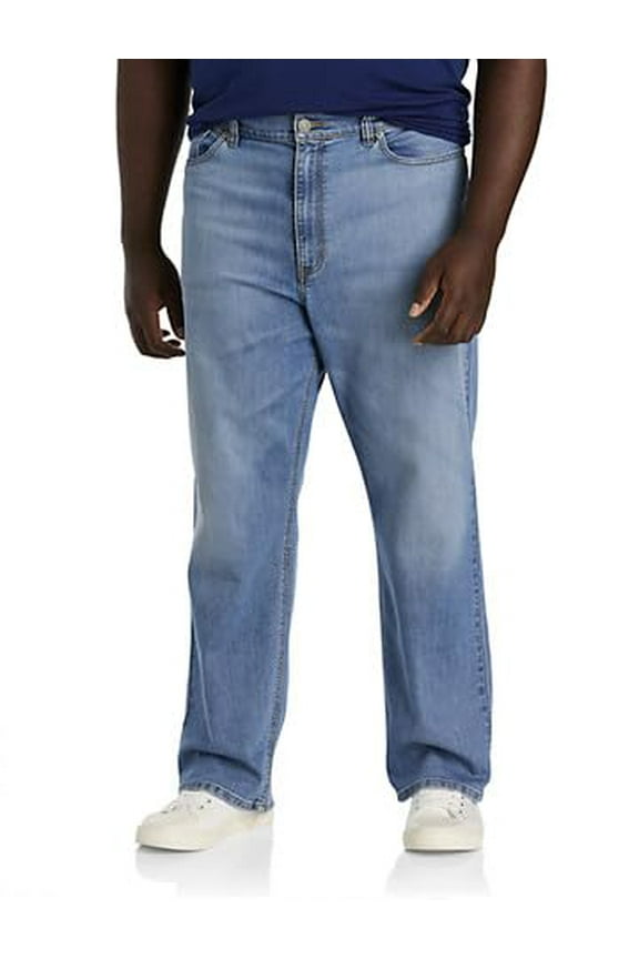 by DXL Men's Big and Tall Loose Fit Jeans Cloud Blue 46 x 32