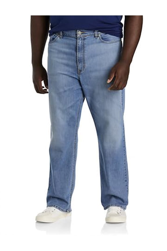 by DXL Men's Big and Tall Loose Fit Jeans Cloud Blue 50 x 32