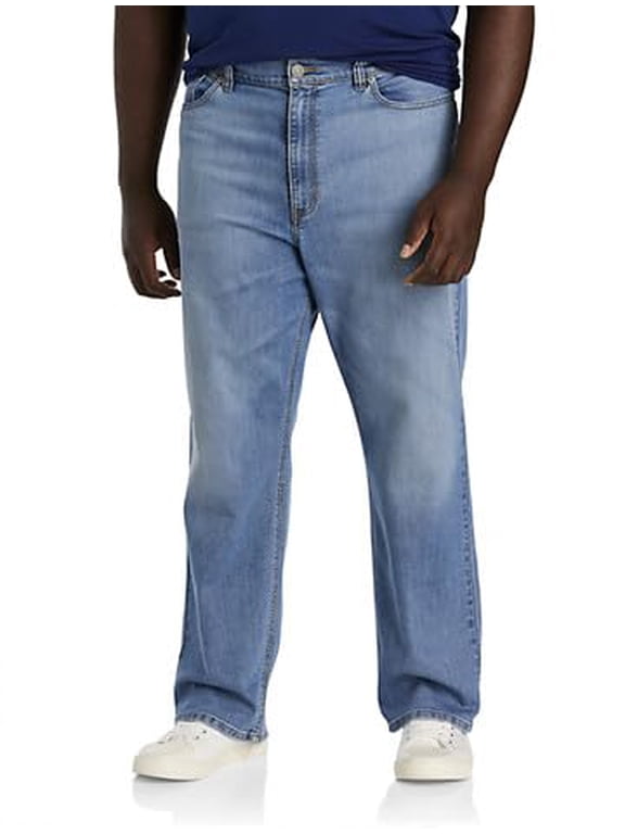 by DXL Men's Big and Tall Loose Fit Jeans Cloud Blue 52 x 30