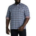 thumbnail image 1 of True Nation by DXL Men's Big and Tall Plaid Rolled-Sleeve Sport Shirt Blue Wine 7XL, 1 of 6