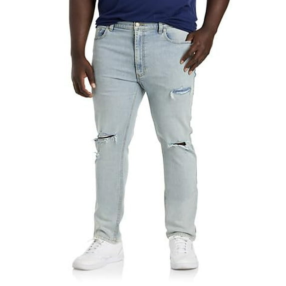 Tapered-Fit Destructed Jeans Ultra Lightwash 44 x 28