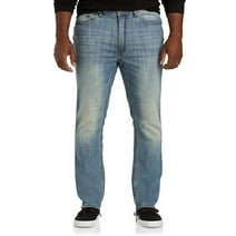True Nation by DXL Men's Big and Tall Washed Away Tapered-Fit Stretch Jeans Washed Away Lt Eco 42 x 32